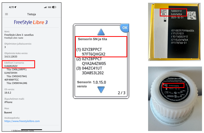 sensor serial number