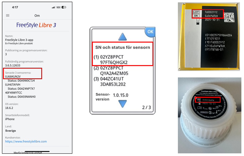 sensor serial number
