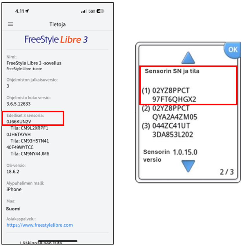 sensor serial number